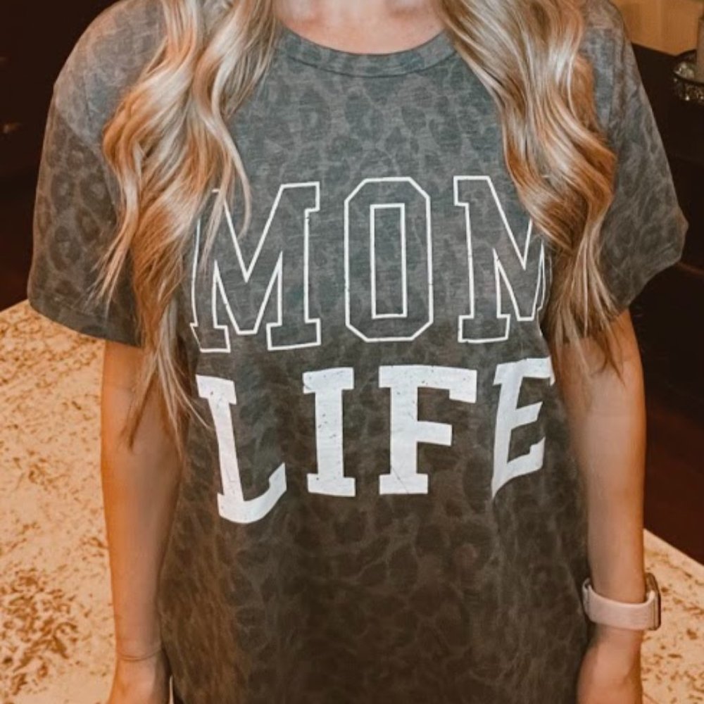 Mom Life Cheetah T-Shirt